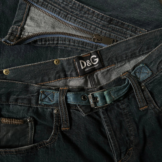 2000s Dolce & Gabbana “Belted” Bootcut Denim - 269archive