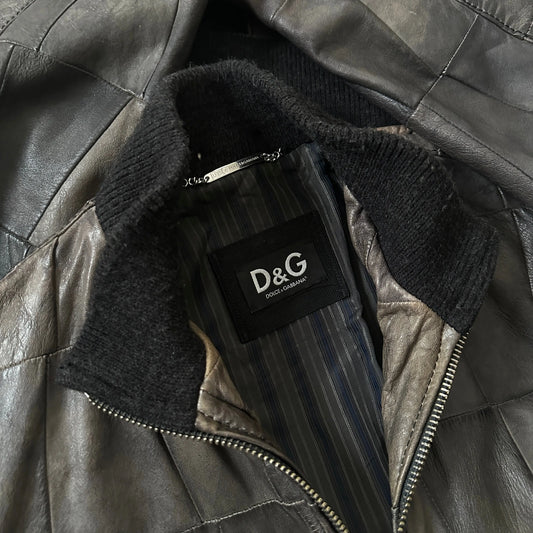 2000s Dolce & Gabbana “Patchwork” Leather Jacket - 269archive