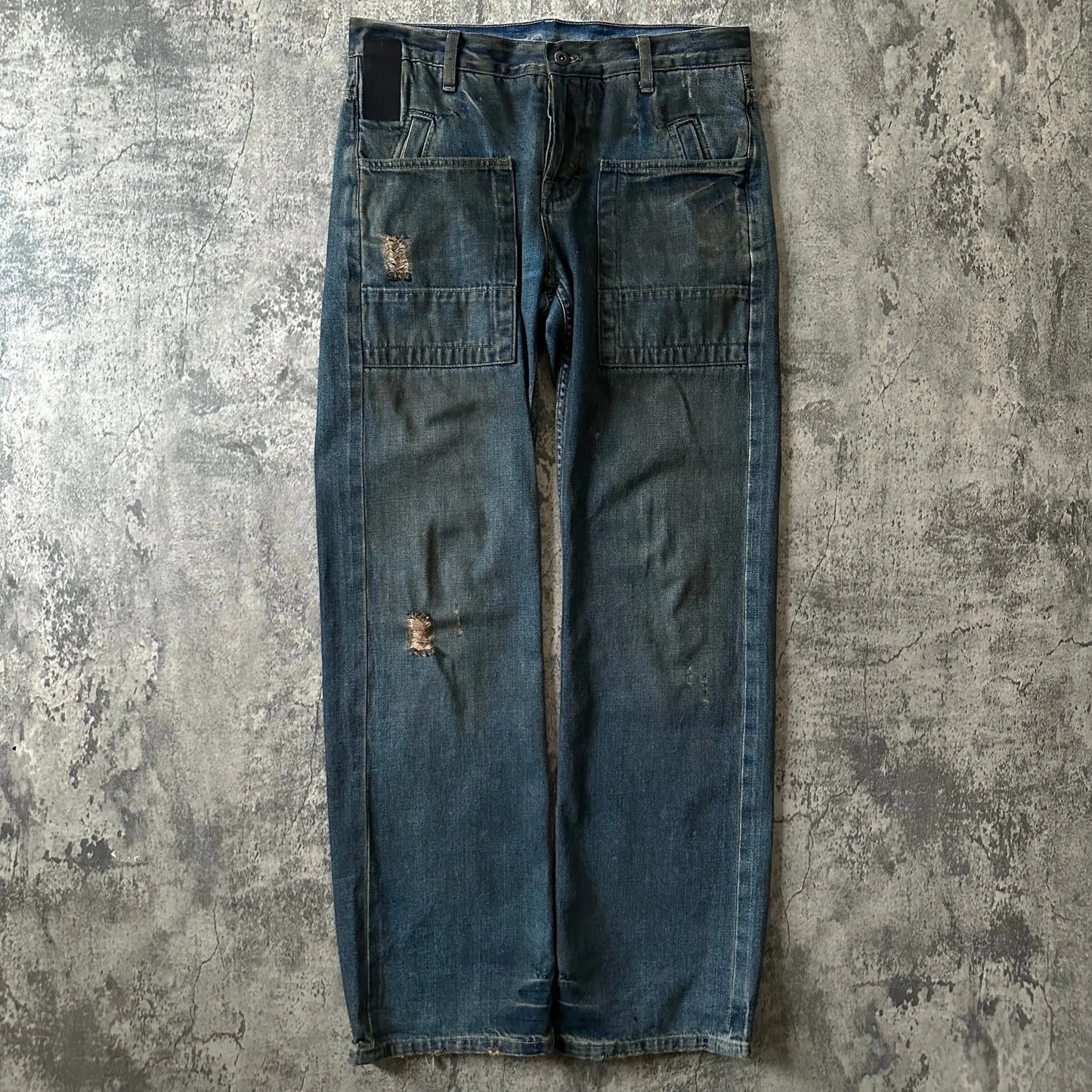 2000s Rick Owens SLAB “Mudwash” Waxed Denim - 269archive