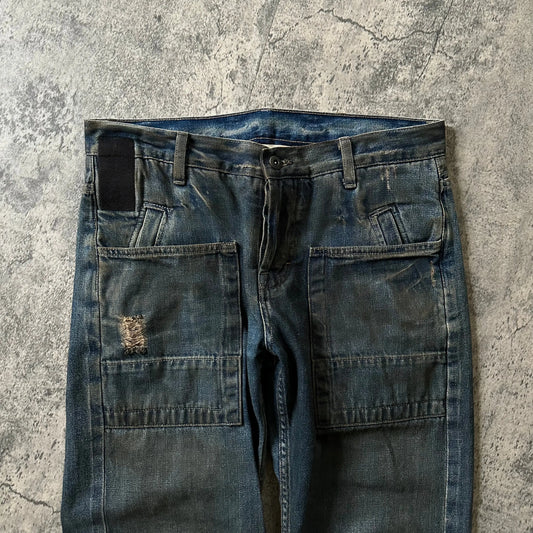 2000s Rick Owens SLAB “Mudwash” Waxed Denim - 269archive