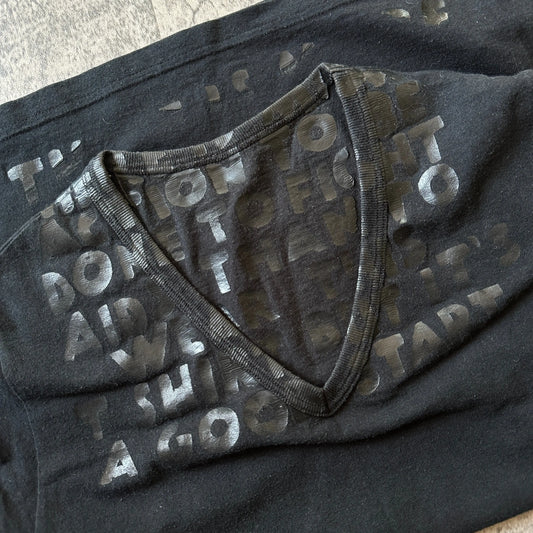 2001 Maison Margiela “AIDS Awareness” Black Tee - 269archive