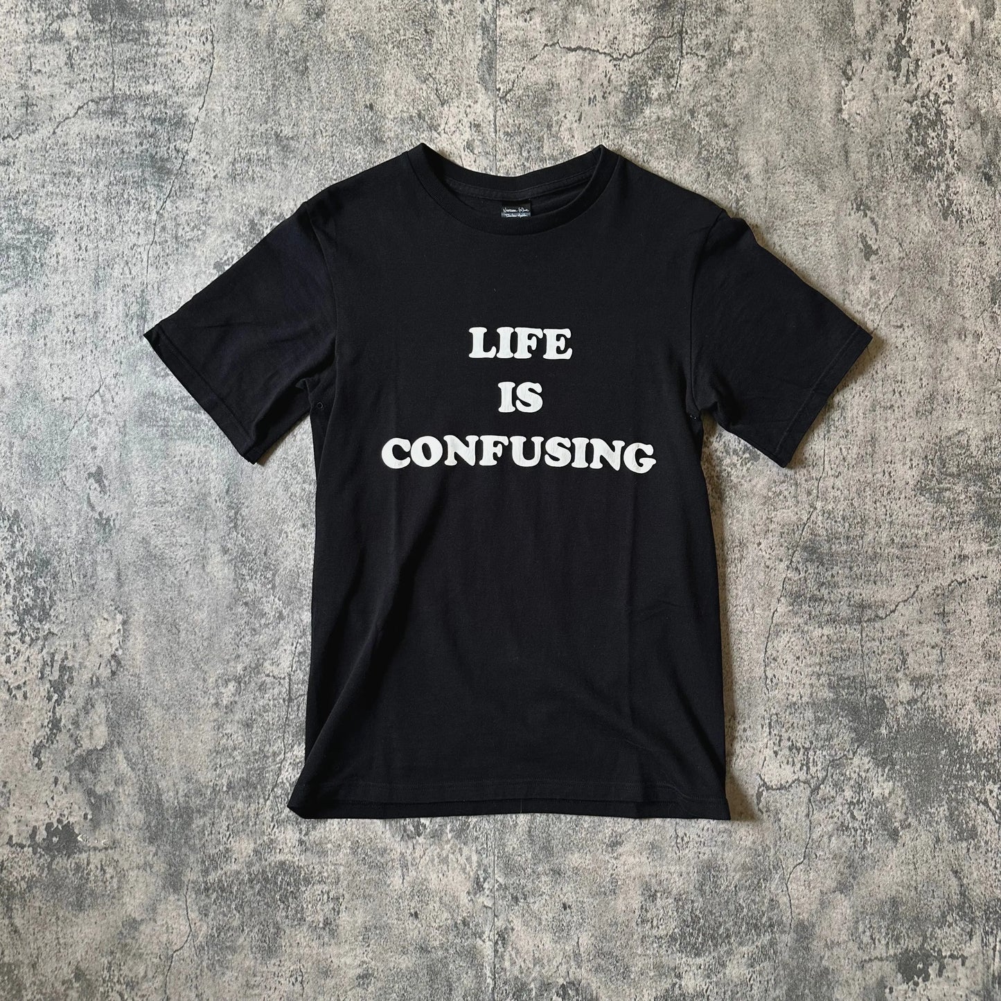 AW03 Number (N)ine “Life Is Confusing” Slogan Tee - 269archive