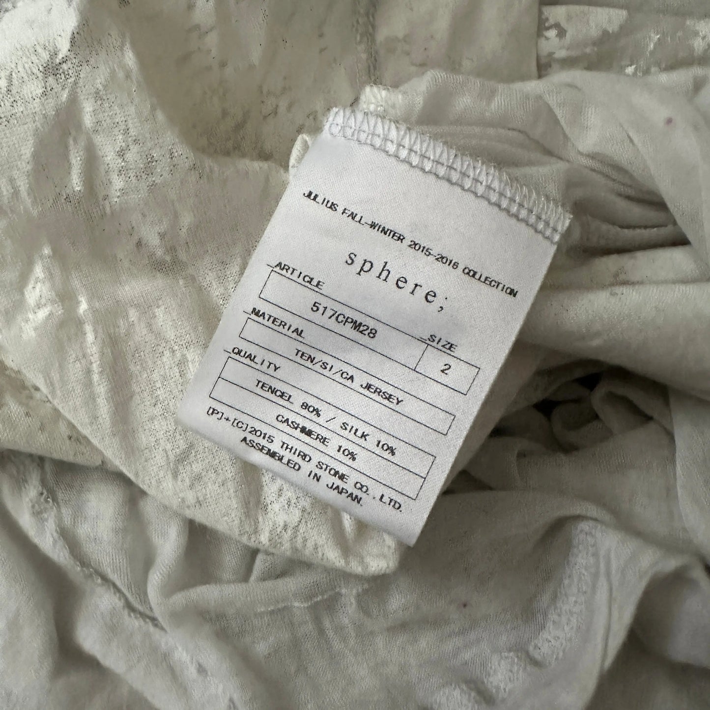 AW15 Julius “Cracked Paint” Mesh Long Sleeve - 269archive