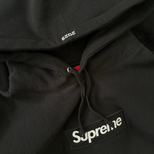 FW23 Supreme Black Box Logo Hoodie - 269archive
