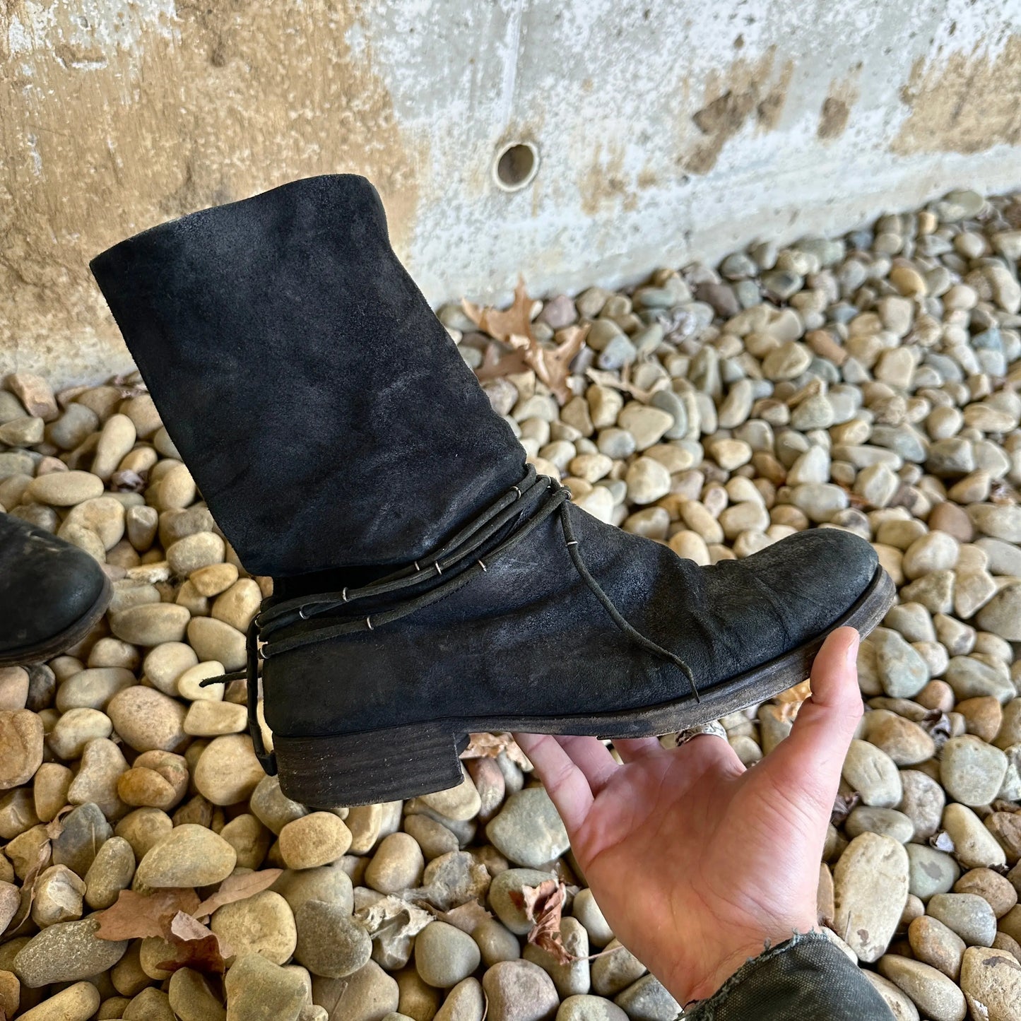 M.A+ by Maurizio Amadei “SW 1R2” Reverse Calf Leather Boots - 269archive