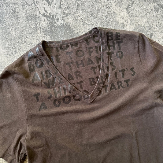 Maison Margiela “AIDS Awareness” Brown/Black Tee - 269archive