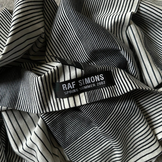 SS2002 Raf Simons Striped Cotton Scarf - 269archive