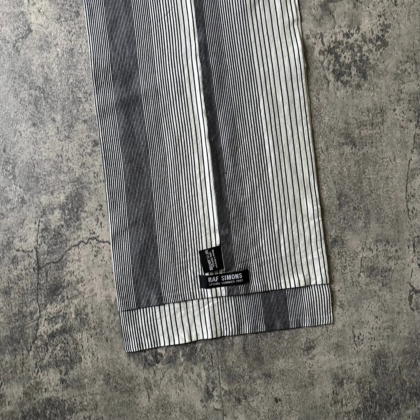 SS2002 Raf Simons Striped Cotton Scarf - 269archive