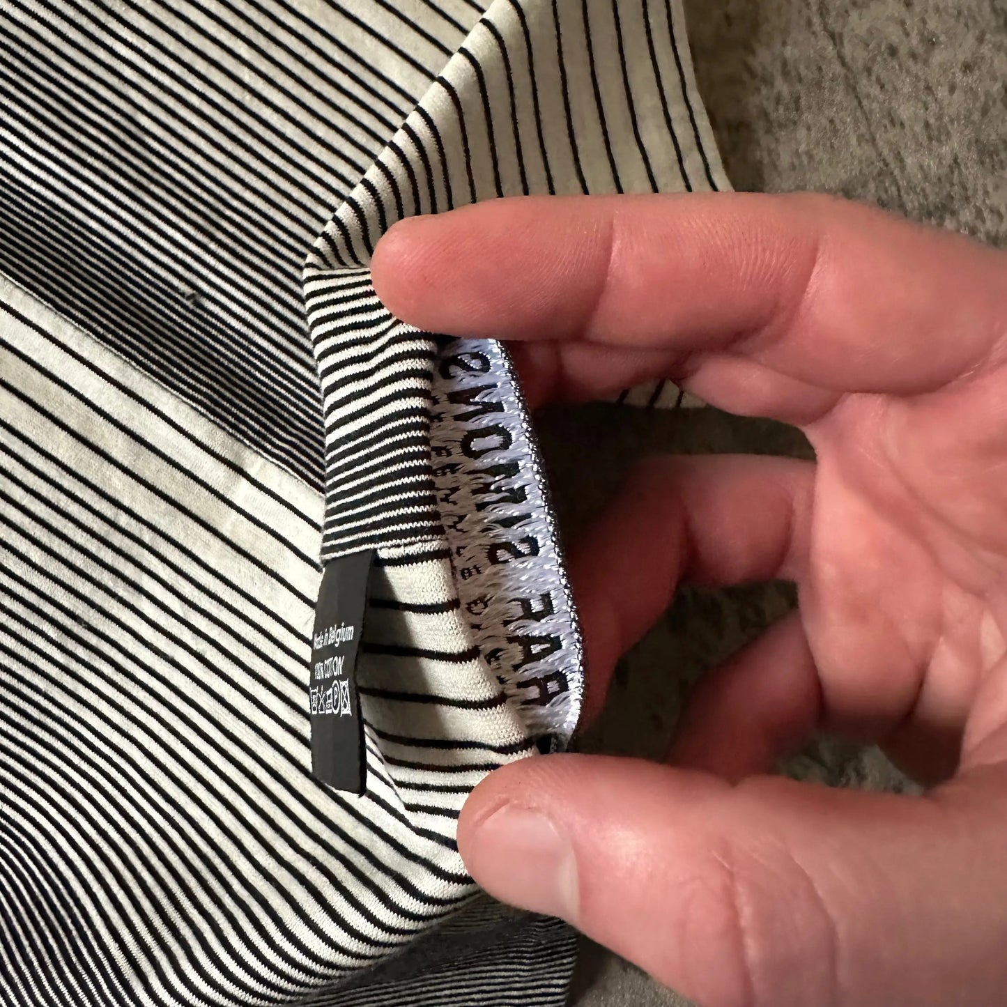 SS2002 Raf Simons Striped Cotton Scarf - 269archive