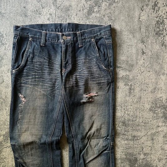 Tornado Mart Pink-Dyed Bootcut Denim - 269archive