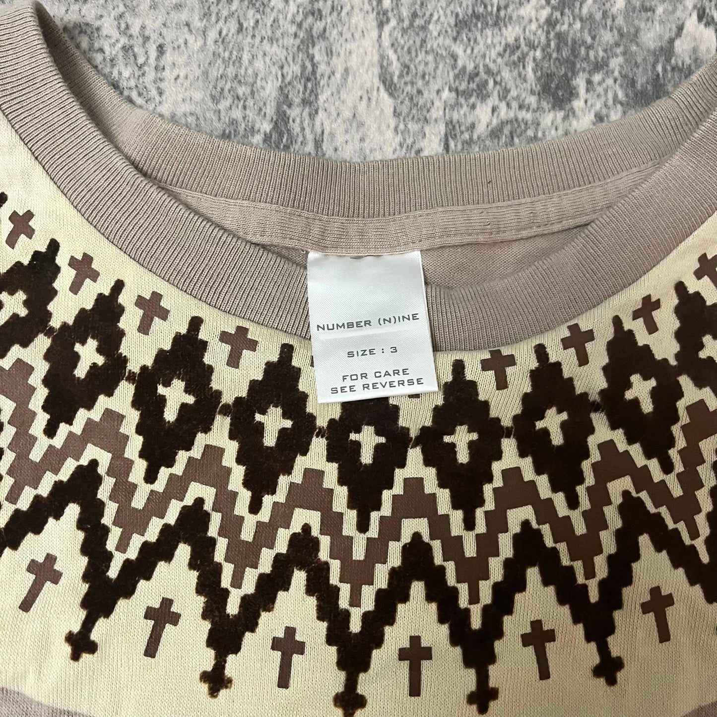 AW02 Number (N)ine Tribal Print T-shirt - 269archive