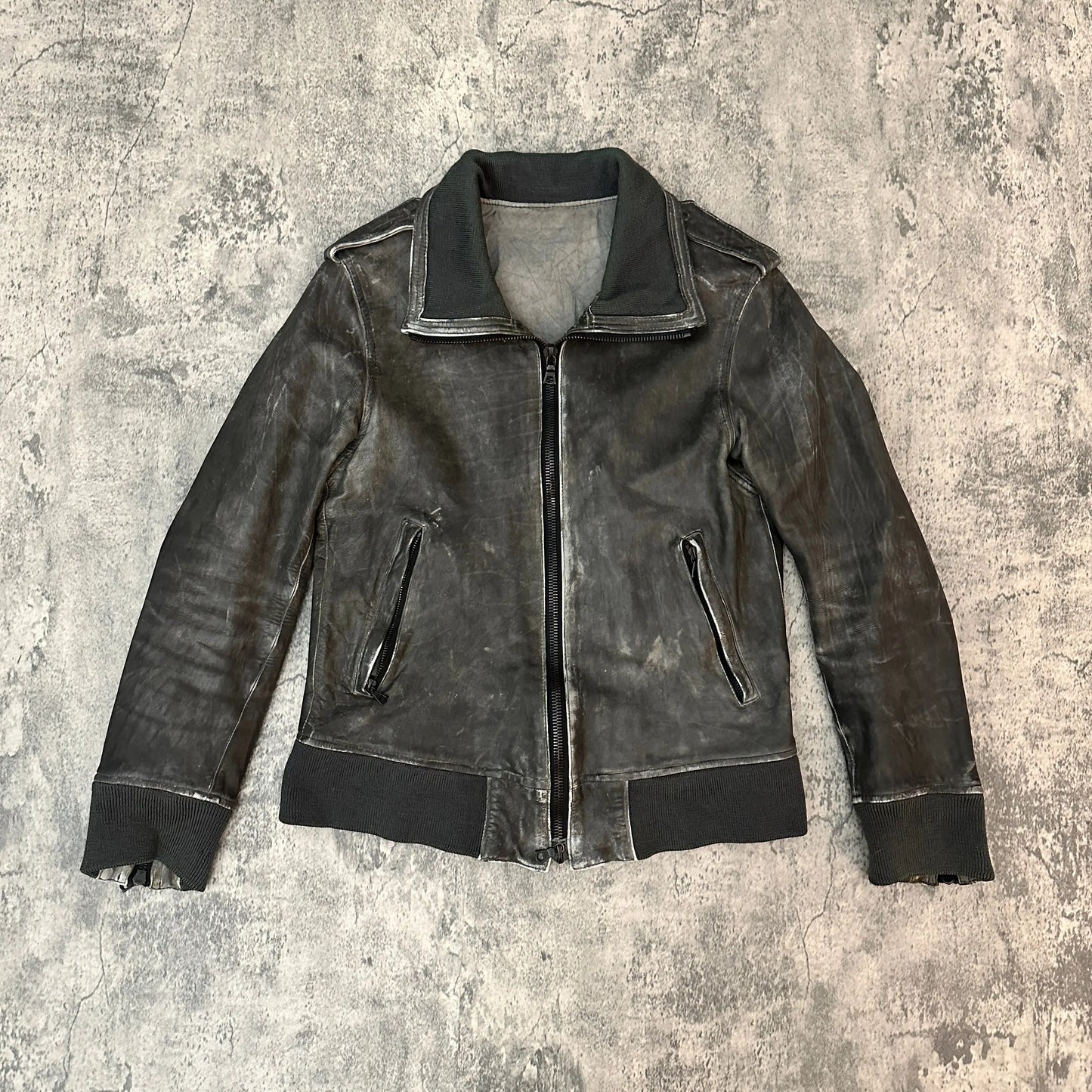 Isamu Katayama Backlash Cow Leather Jacket - 269archive