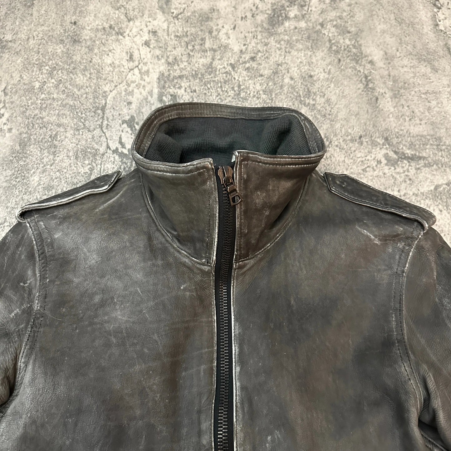 Isamu Katayama Backlash Cow Leather Jacket - 269archive