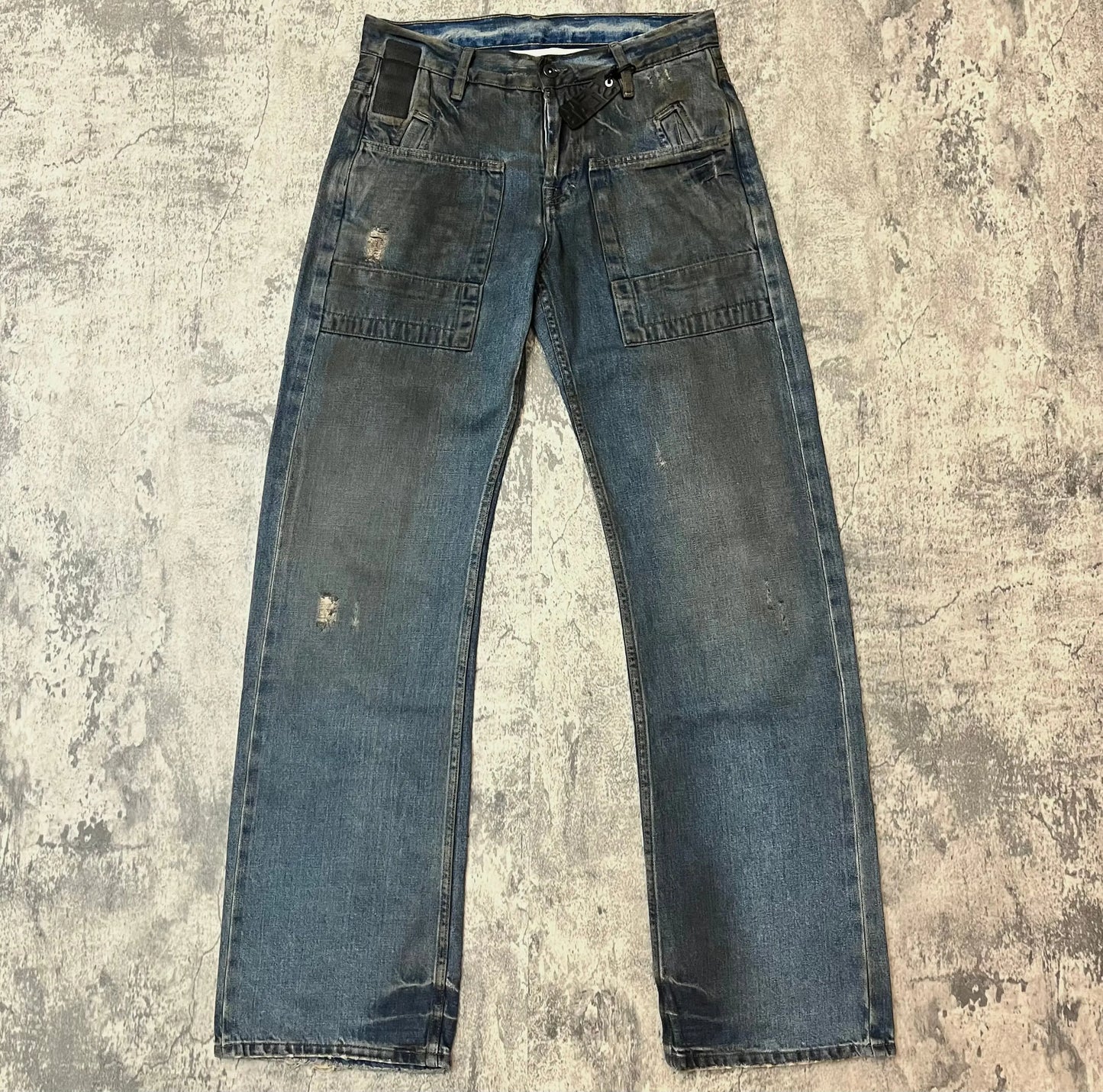 Rick Owens SLAB Distressed Mud-Wash Denim - 269archive