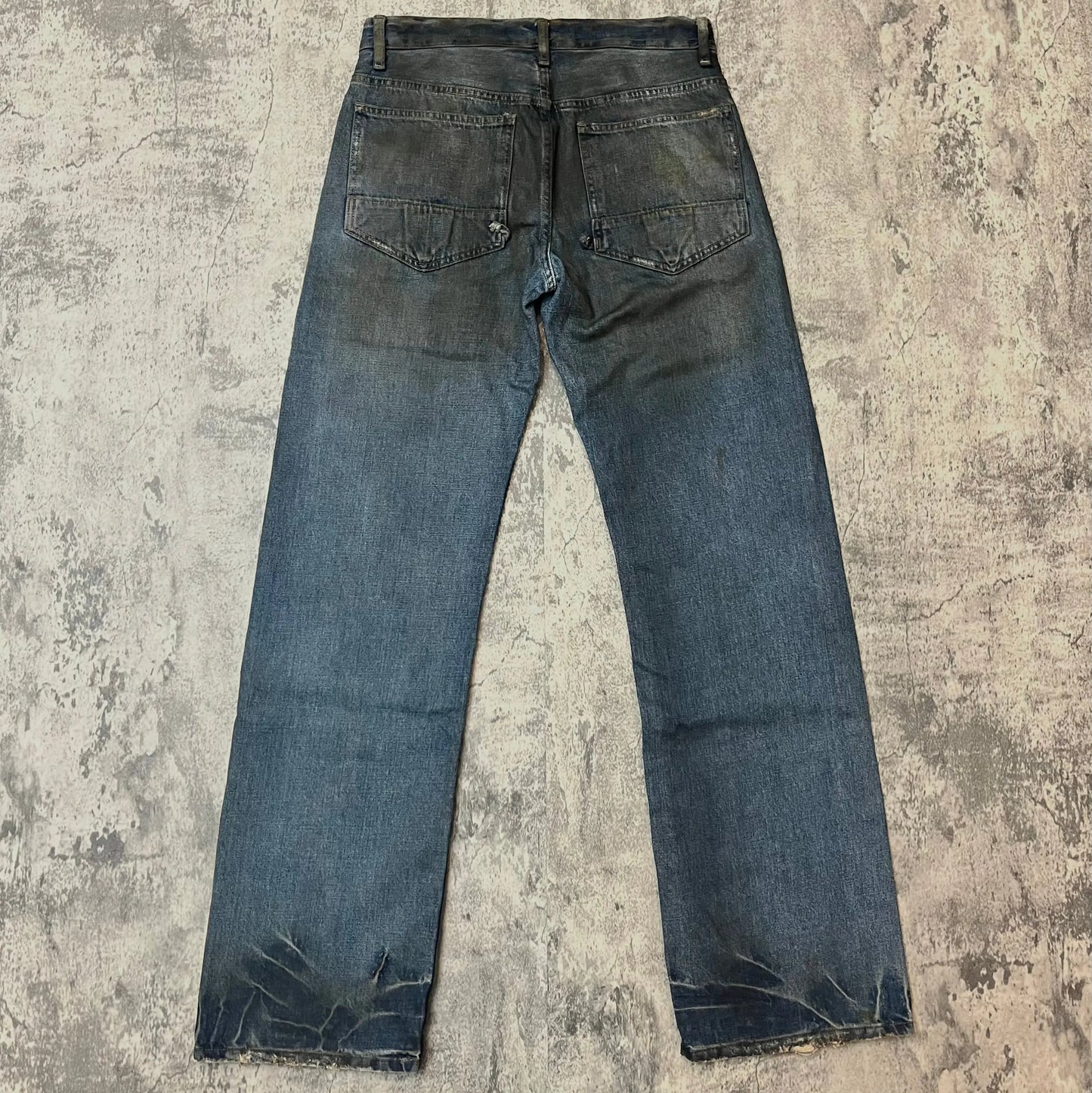 Rick Owens SLAB Distressed Mud-Wash Denim - 269archive