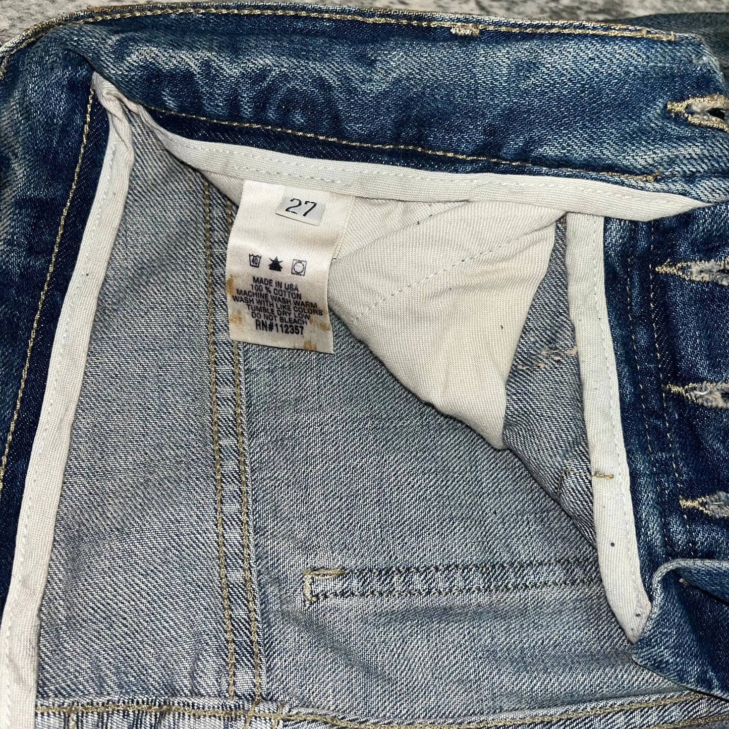 Rick Owens SLAB Distressed Mud-Wash Denim - 269archive