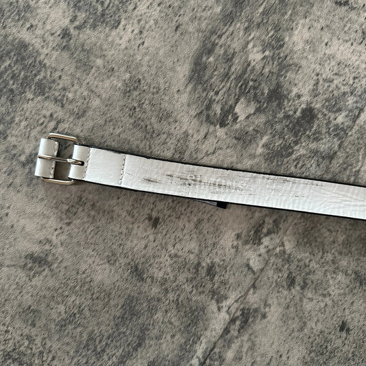 SS09 Raf Simons White Leather Belt - 269archive