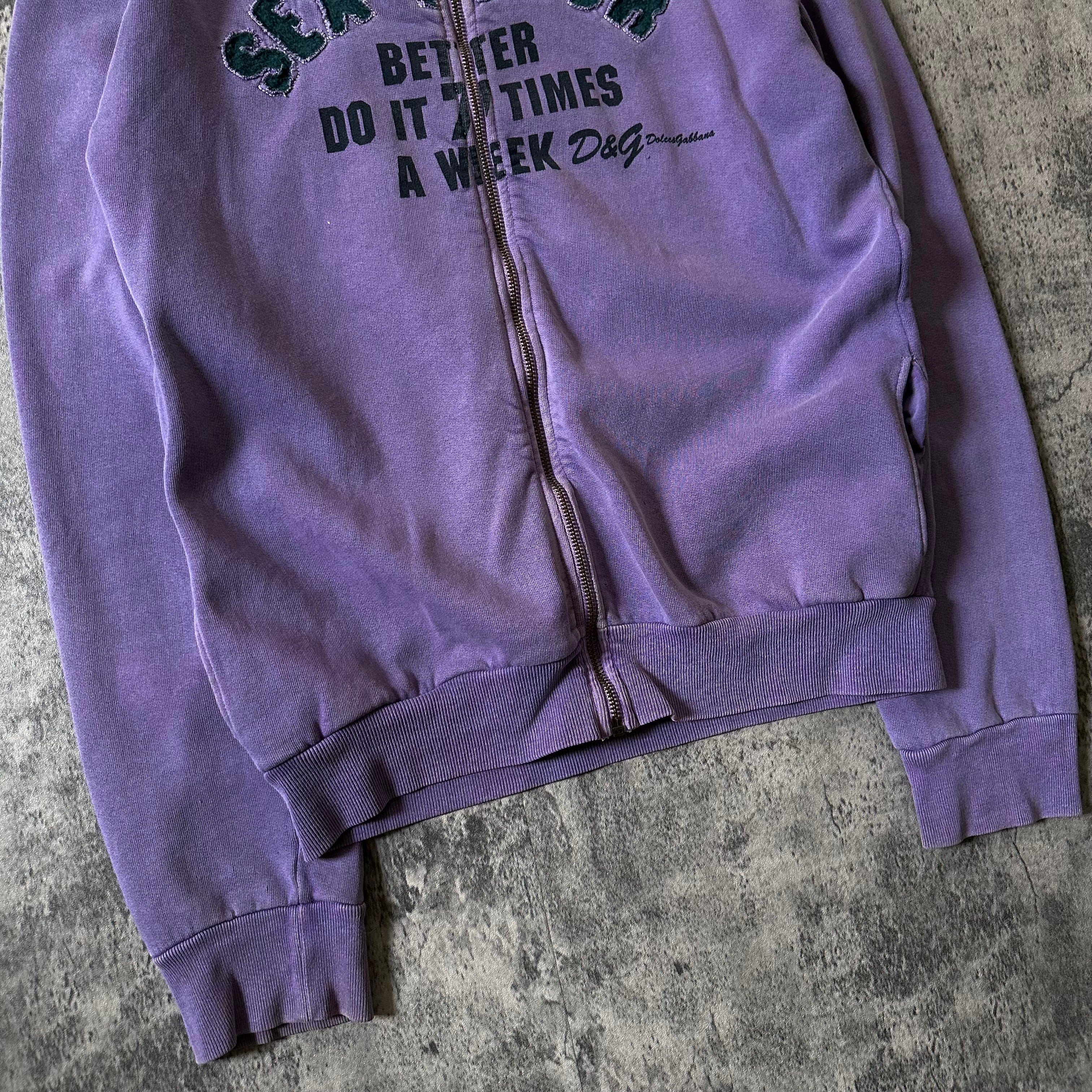2000s Dolce & Gabbana “S*x Tutor” Zip-Up Sweater