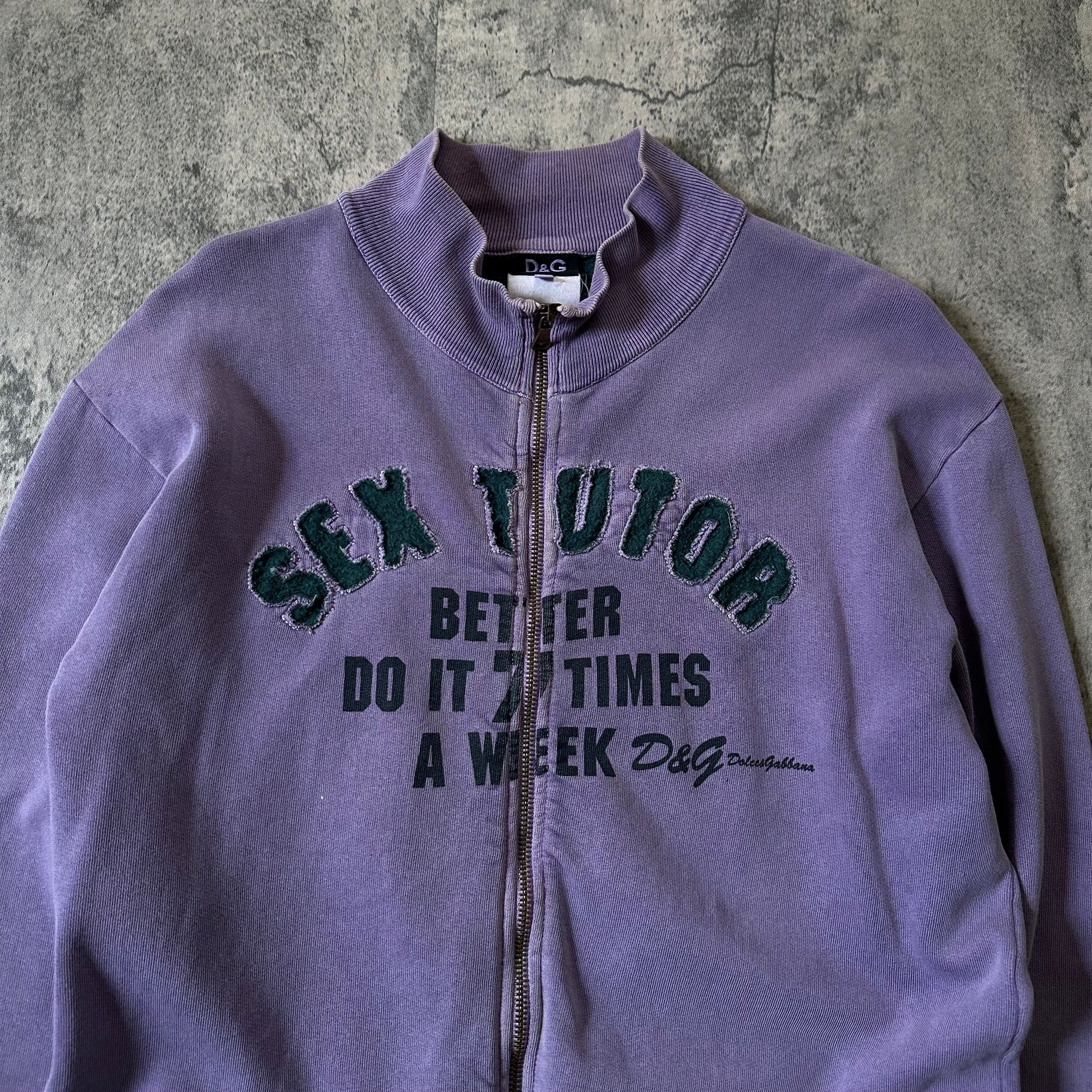 2000s Dolce & Gabbana “S*x Tutor” Zip-Up Sweater