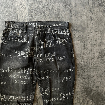 1990s Hysteric Glamour “Typewriter” Denim - 269archive