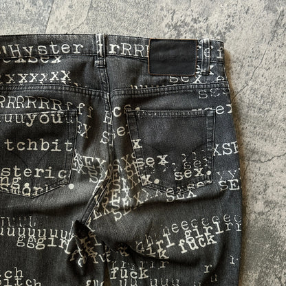 1990s Hysteric Glamour “Typewriter” Denim - 269archive