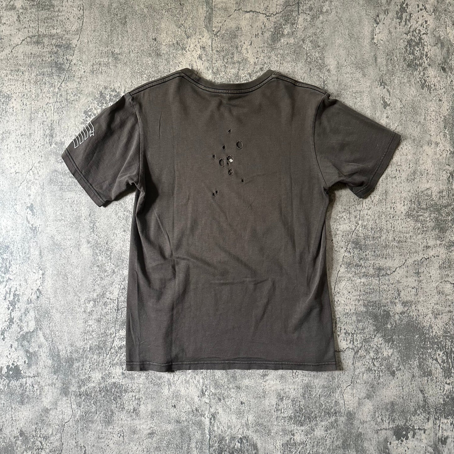 AW01 ‘Standards’ Distressed Shield Tee   269archive