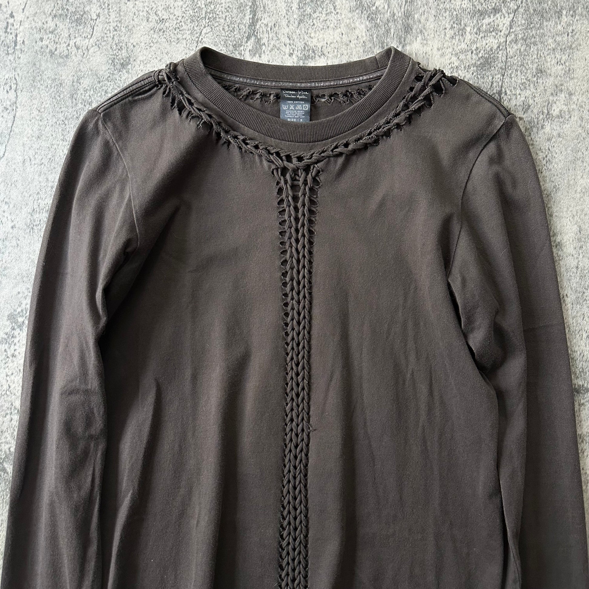 AW07 Brown ‘Braided’ Long Sleeve Tee   269archive