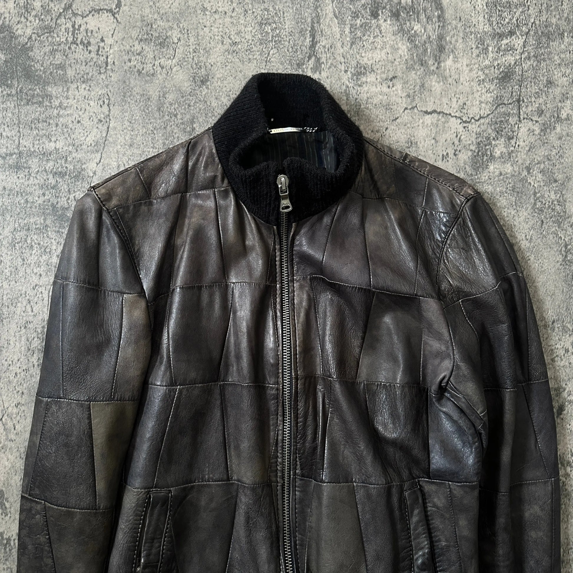 2000s Dolce & Gabbana “Patchwork” Leather Jacket - 269archive