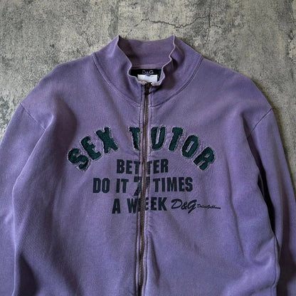 2000s Dolce & Gabbana “S*x Tutor” Zip-Up Sweater - 269archive