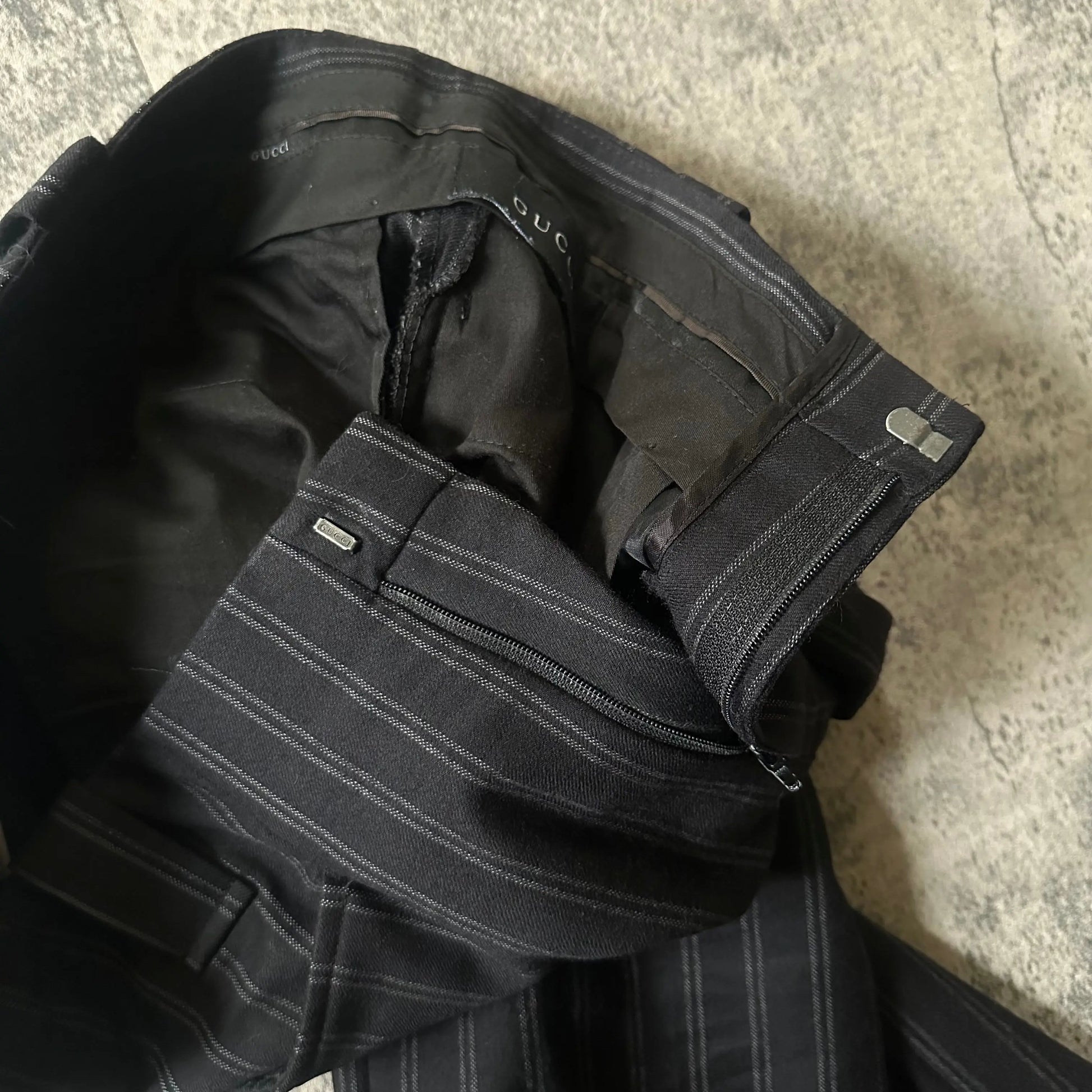 2000s Gucci by Tom Ford “Pinstripe” Bootcut Pants - 269archive