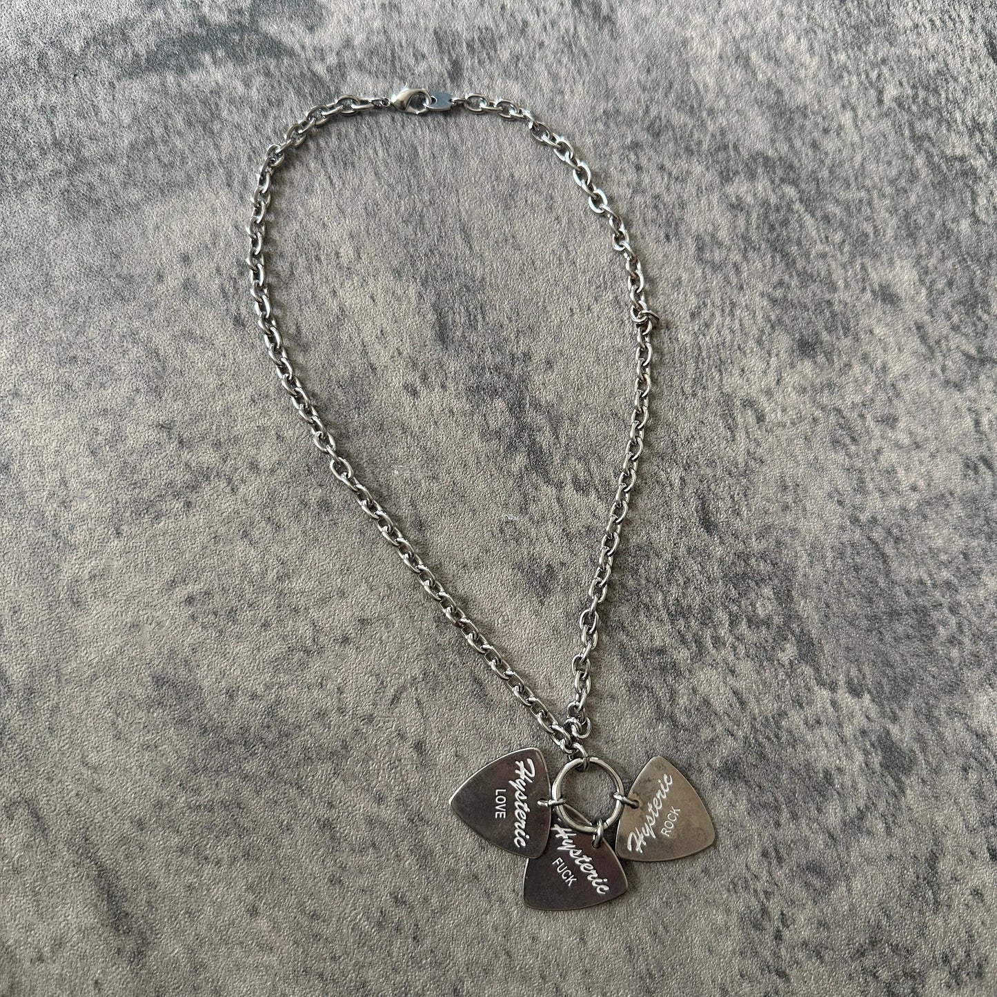2000s Hysteric Glamour “Guitar Pick” Charm Necklace - 269archive