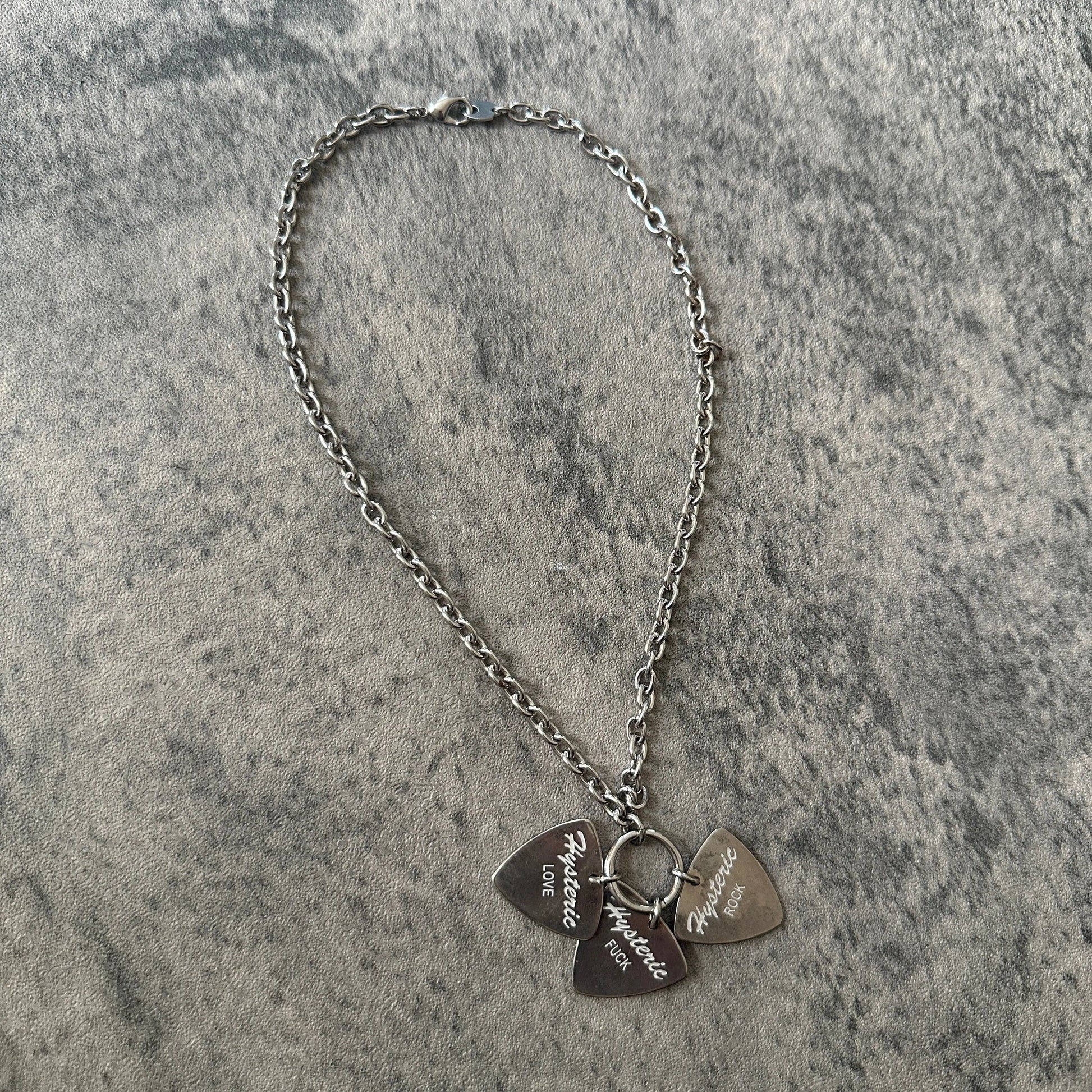 2000s Hysteric Glamour “Guitar Pick” Charm Necklace - 269archive