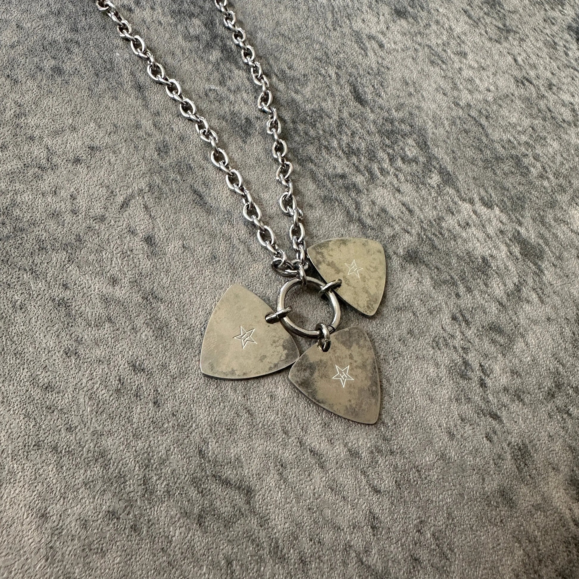 2000s Hysteric Glamour “Guitar Pick” Charm Necklace - 269archive