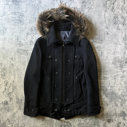 2000s PPFM Convertible Fur Napoleon Jacket - 269archive