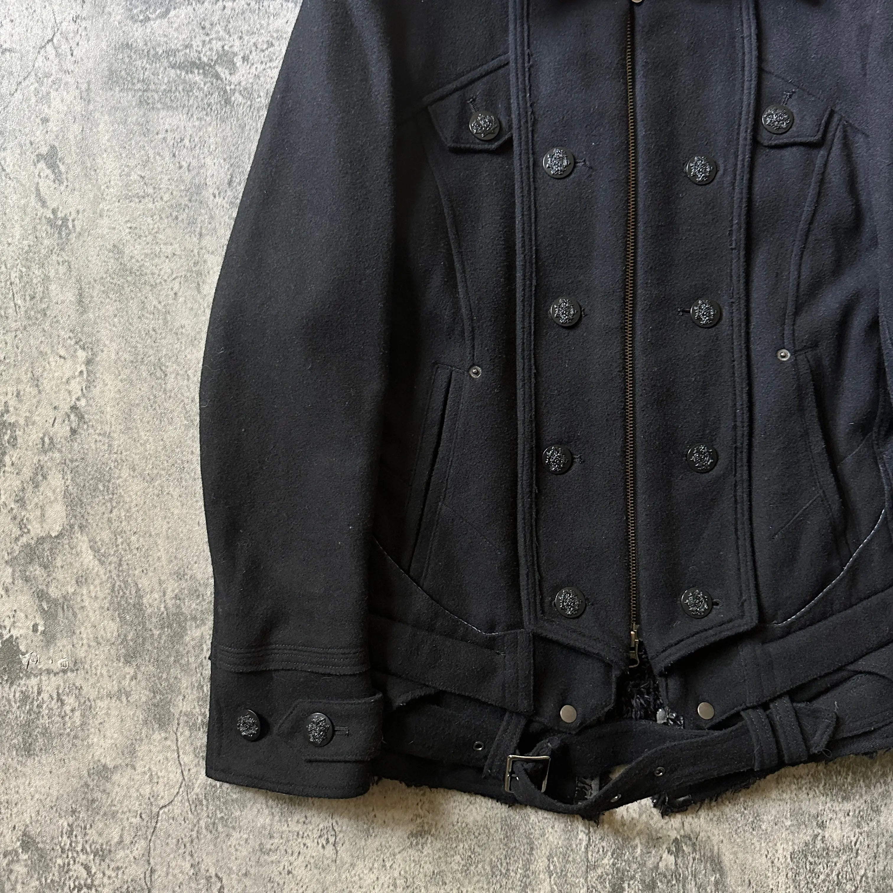 2000s PPFM Convertible Fur Napoleon Jacket - 269archive