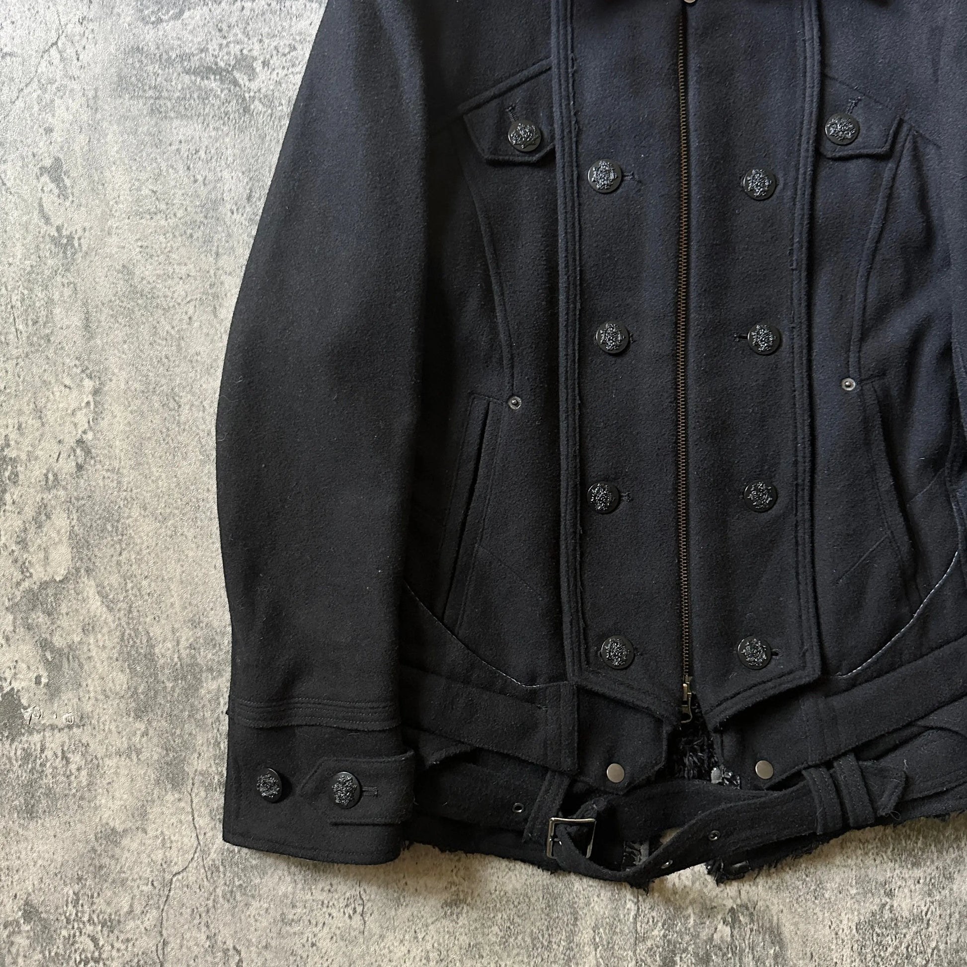 2000s PPFM Convertible Fur Napoleon Jacket - 269archive