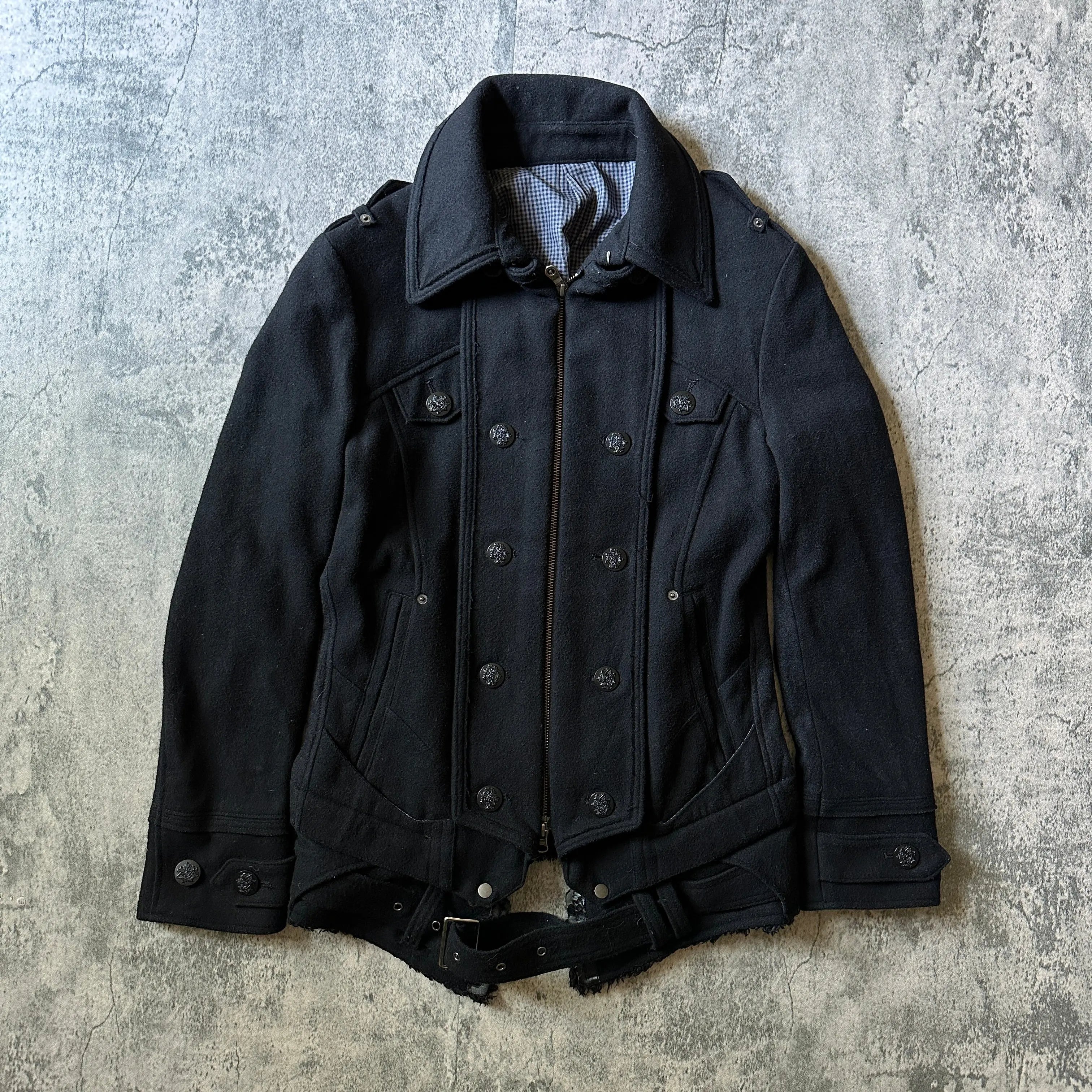 ジャケット・アウター archive PPFM fur napoleon jacket y2k M 2000s PPFM Convertible Fur Napoleon Jacket - 269archive