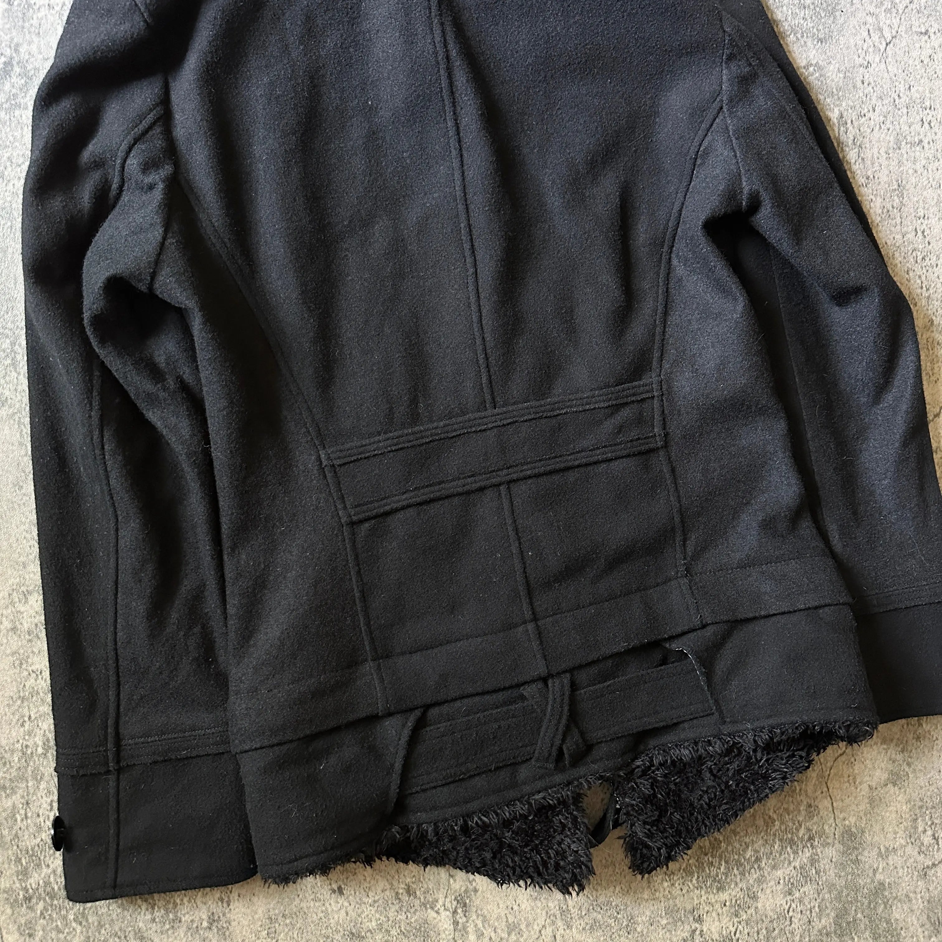 2000s PPFM Convertible Fur Napoleon Jacket - 269archive