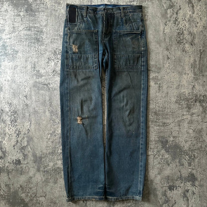 2000s Rick Owens SLAB “Mudwash” Waxed Denim - 269archive