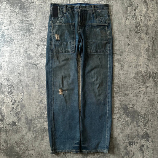 2000s Rick Owens SLAB “Mudwash” Waxed Denim - 269archive