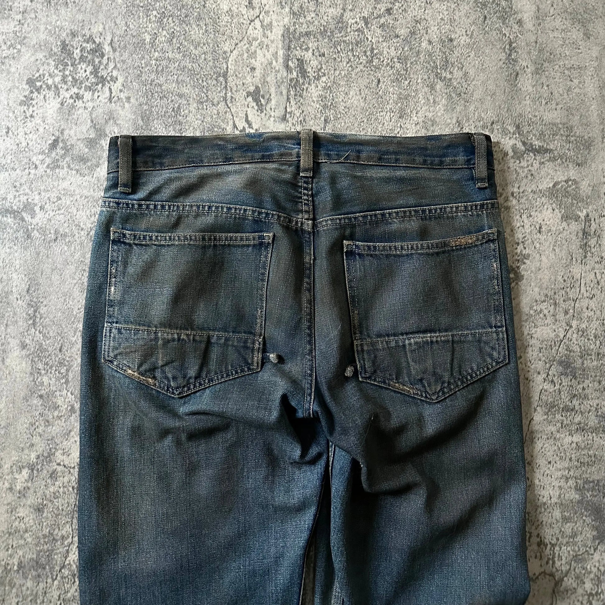 2000s Rick Owens SLAB “Mudwash” Waxed Denim - 269archive