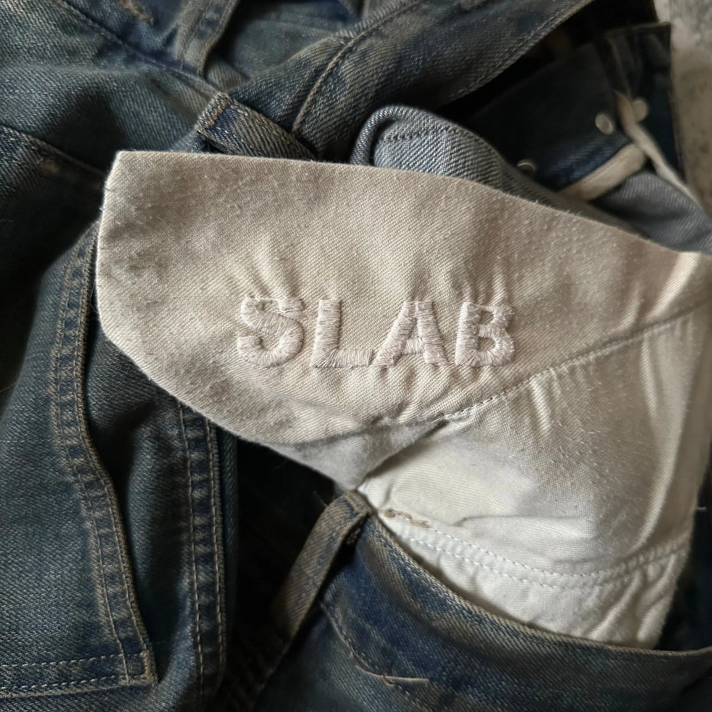 2000s Rick Owens SLAB “Mudwash” Waxed Denim - 269archive