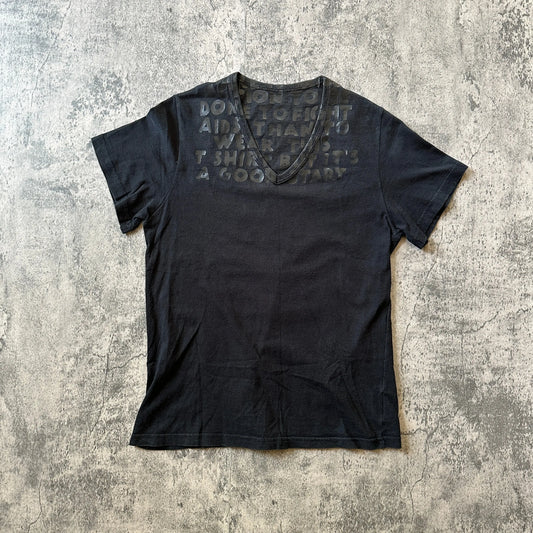 2001 Maison Margiela “AIDS Awareness” Black Tee - 269archive