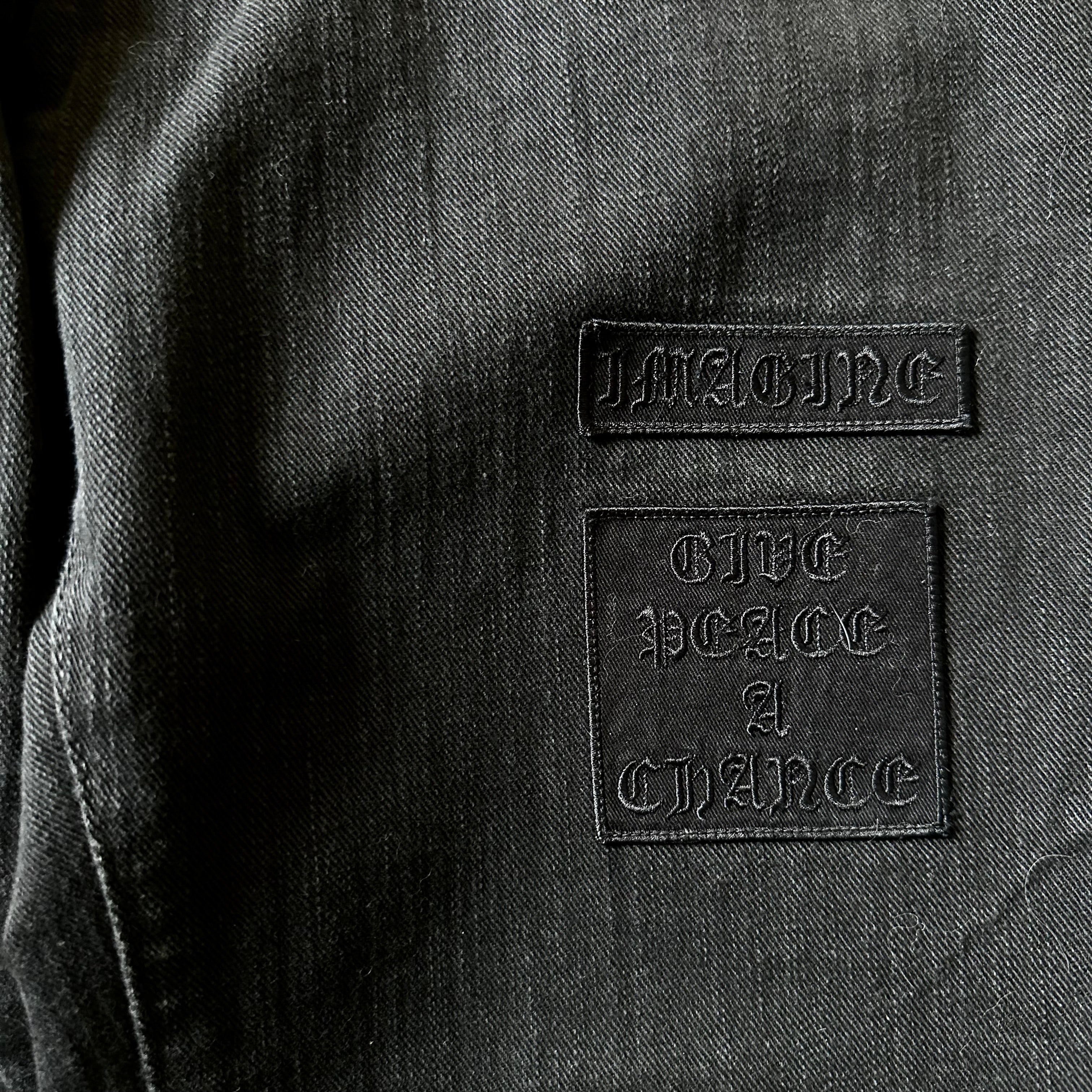 AW04 Number (N)ine “Give Peace a Chance” Patch Denim