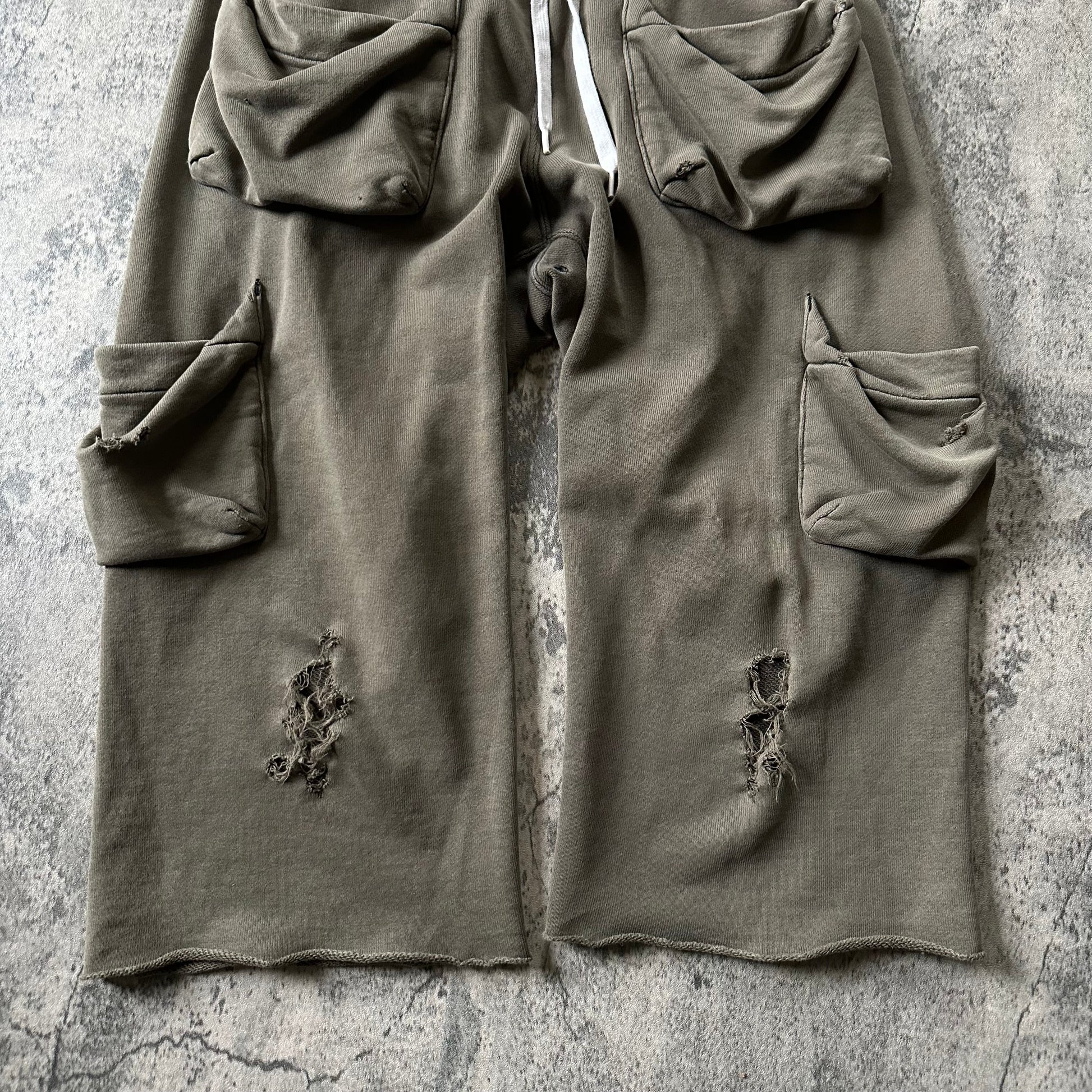 SS05 “Nightcrawler” Distressed Cargo Capri Shorts  Pants 269archive