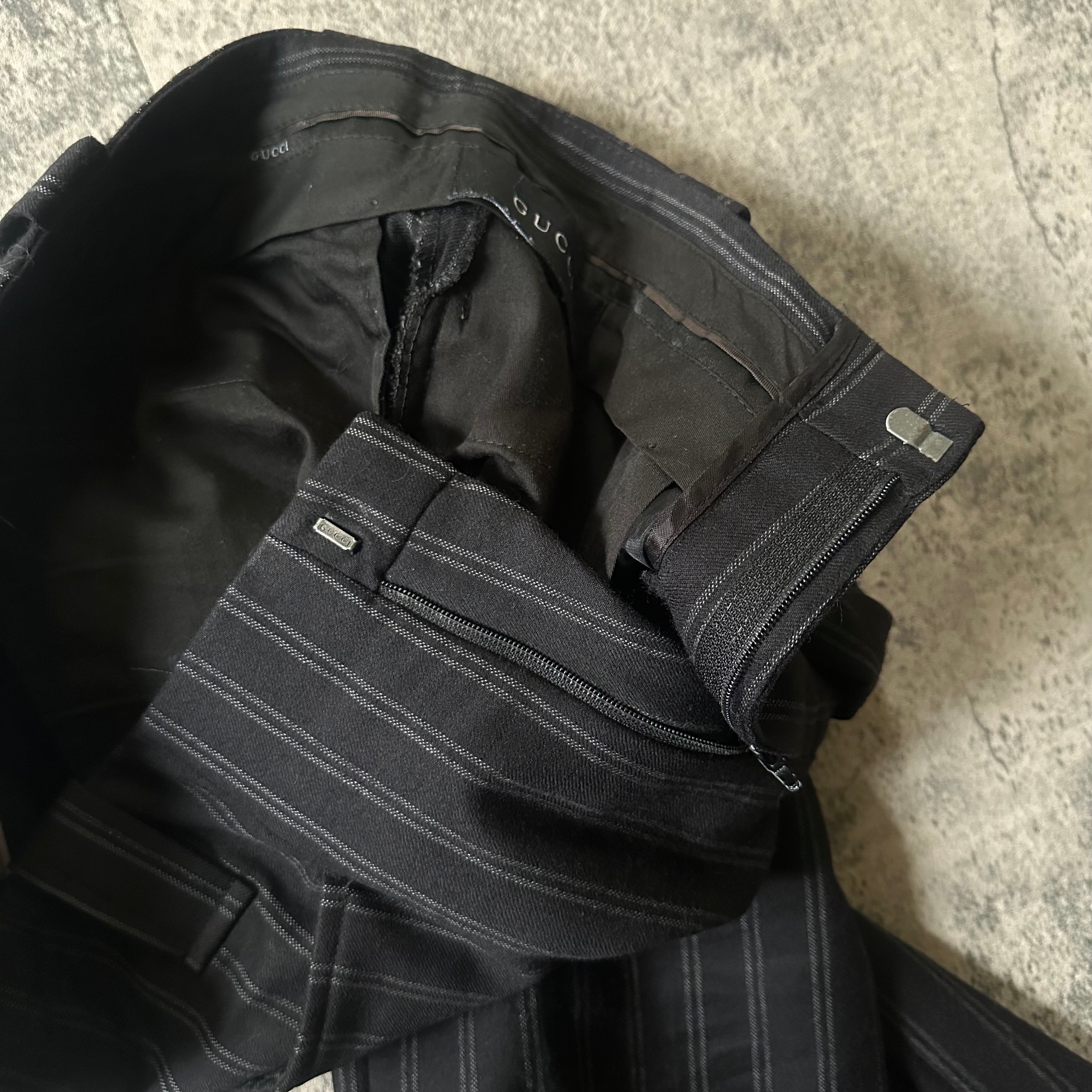 2000s Gucci by Tom Ford “Pinstripe” Bootcut Pants