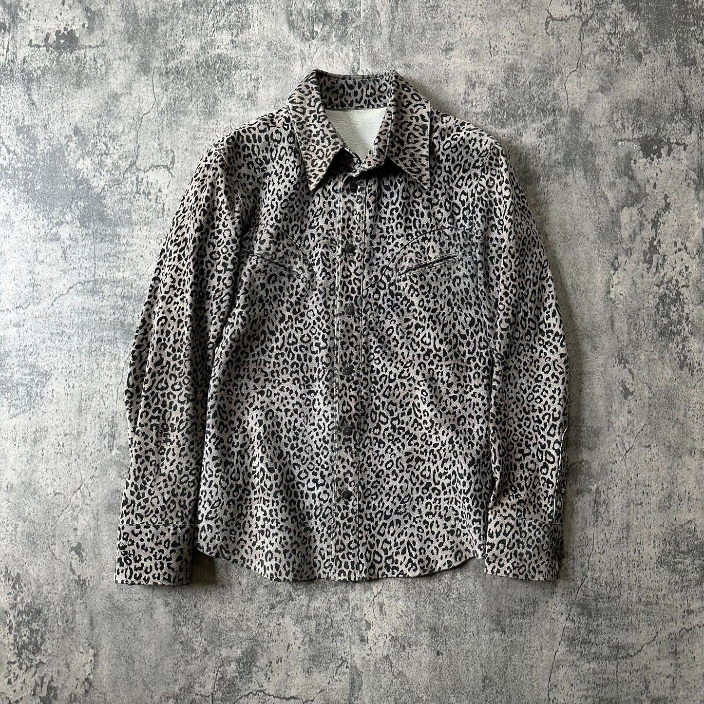 ‘Leopard Print’ Leather Western Shirt   269archive