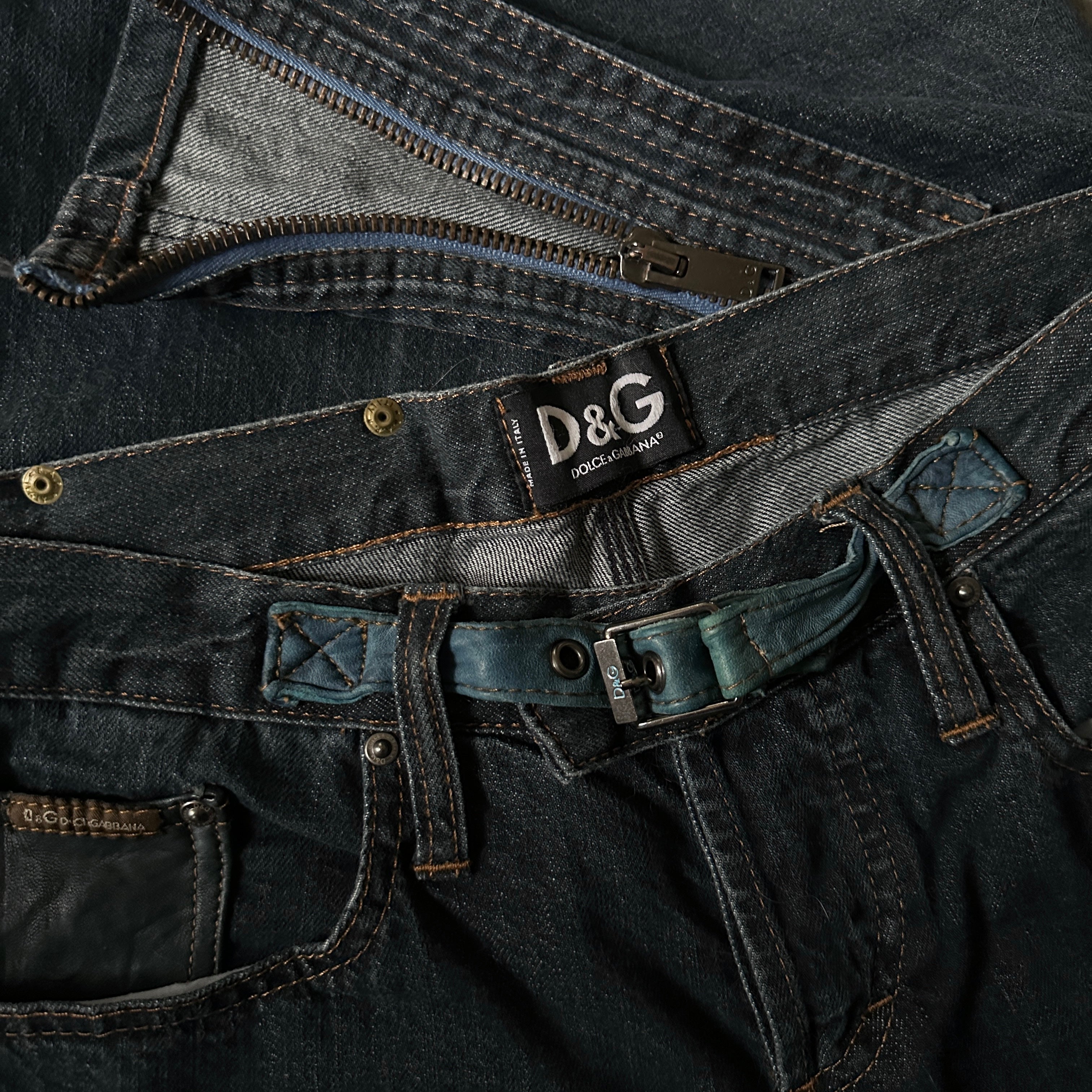 2000s Dolce & Gabbana “Belted” Bootcut Denim