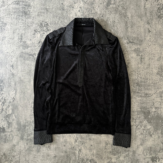 Yasuyuki Ishii “Velvet Python” Collared Shirt