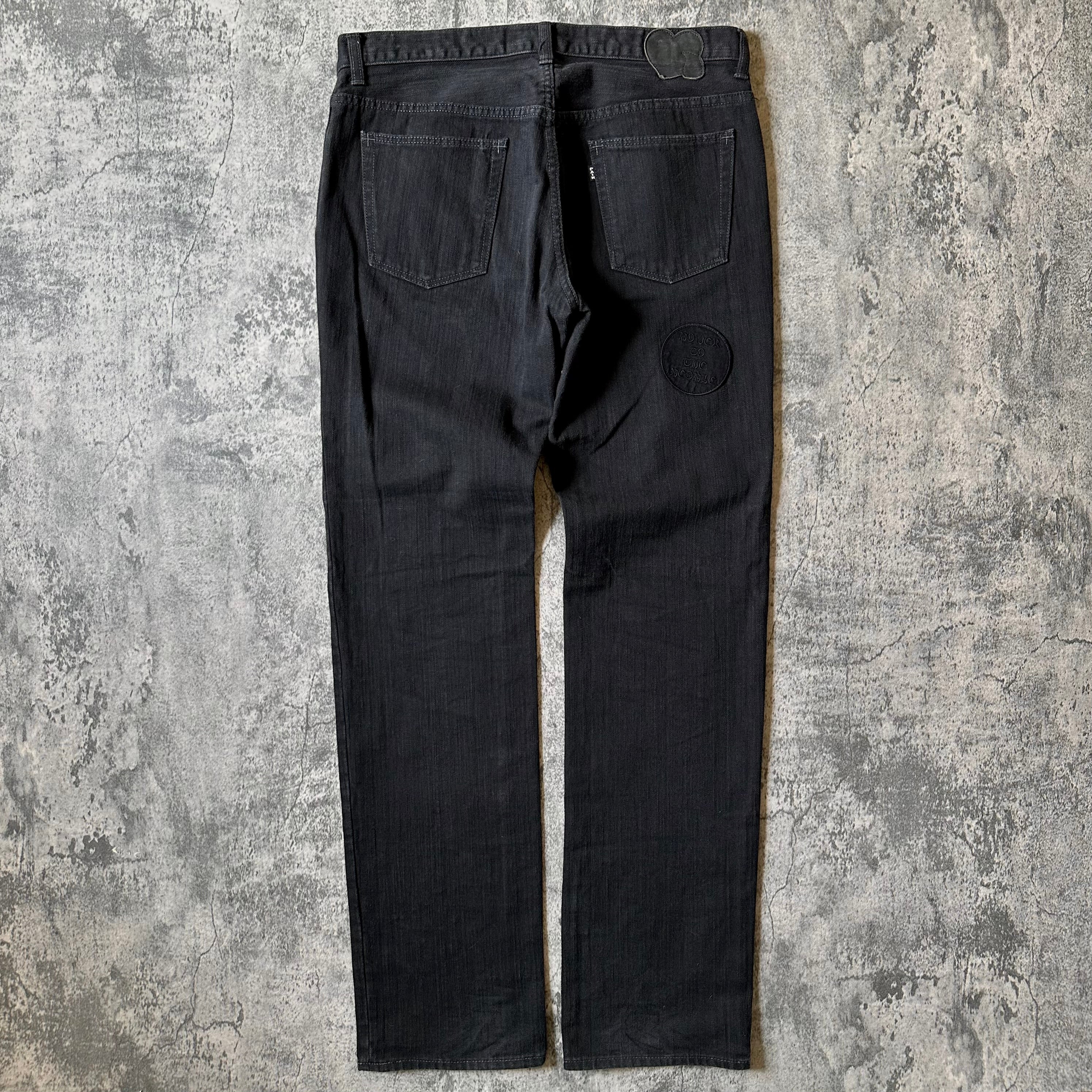 AW04 Number (N)ine “Give Peace a Chance” Patch Denim